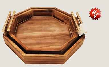 WHITE TRAY 25.8*25.8*5CM IRON+ACRYLIC 