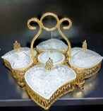 GOLD CANDY BOWL 35*35*29CM   (QTY/CTN 10.00  Set)