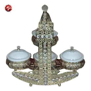 SILVER CANDY BOWL 39.50X15.50X37CM  (QTY/CTN 6.00  SET)