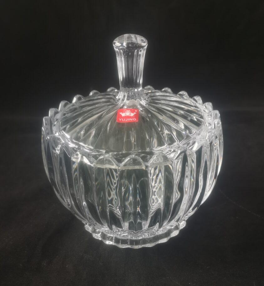 GLASS CANDY BOWL 1PC  (QTY/CTN 12.00 SET)