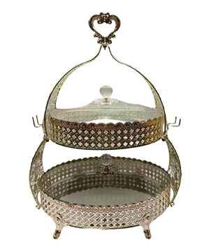 SILVER CANDY BOWL 36*23.5*45CM