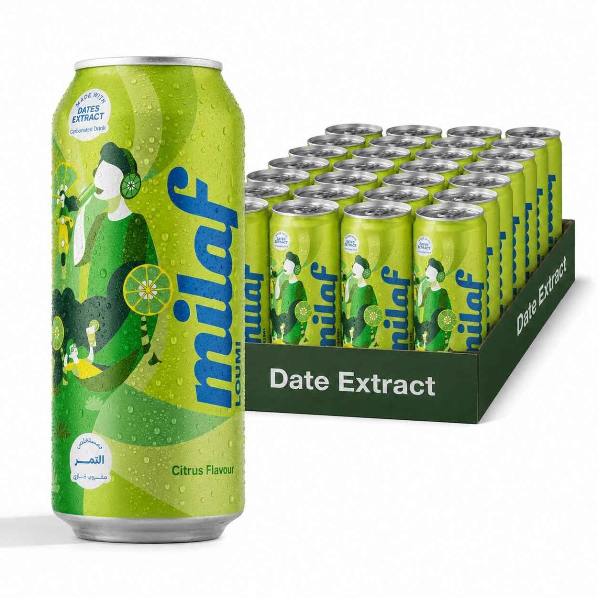 MILAF DATE COLA - 240ML - PACK OF 24 / LOUMI