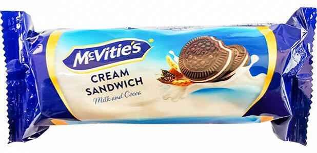 MCVITIES CREAM SANDWICH SUTLU AND KAKAOLU 90 G X 18 CT