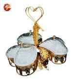 SILVER CANDY BOWL 30*30*34CM (QTY/CTN  10SET)