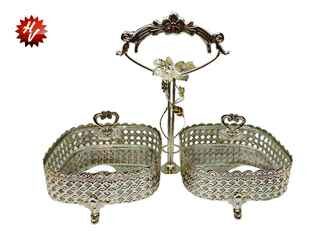 SILVER CANDY BOWL 26.5*16*30.5CM