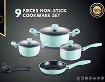 9 PIECE NON-STICK COOKWARE SET 4 CS