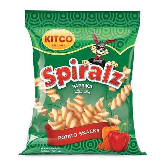 KITCO BITES CHIPS SPIRAL STICKS PAPRIKA FAMILY 5 X 15 G X 20 CT