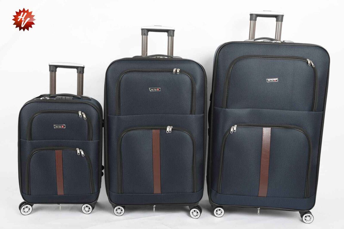 BLUE SOF FABRIC SUITCASE SET 32/28/20 INCH
