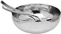 3PCS SALAD SET STAINLESS STEEL WITH A SILVER PLATED EXTERIOR