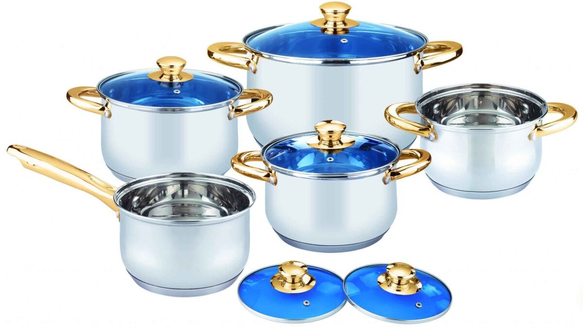 10PCS STAINLESS STEEL COOKWARE SET (QTY/CTN 2 SET)