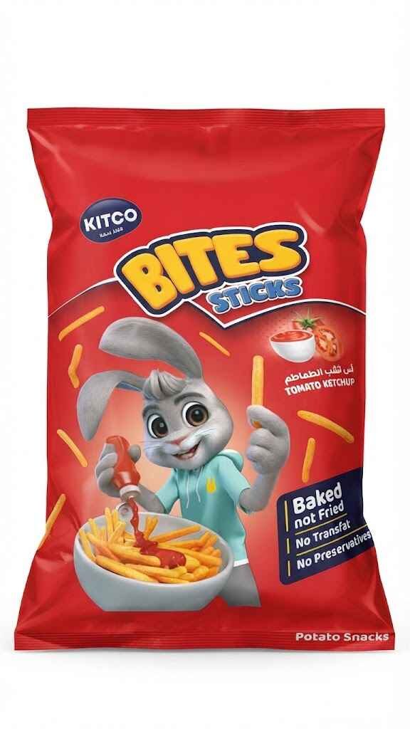 KITCO CHIPS BITES STICKS KETCHUP FLAVOR 16 G X 5 CT X 20 PCS